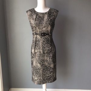 Calvin Klein Cap Sleeve Animal Print Sheath Dress 4